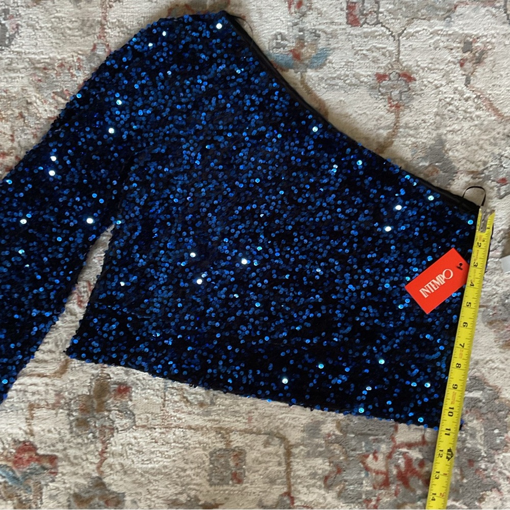 Intempo One-Shoulder Sequin Top - Picture 7 of 13